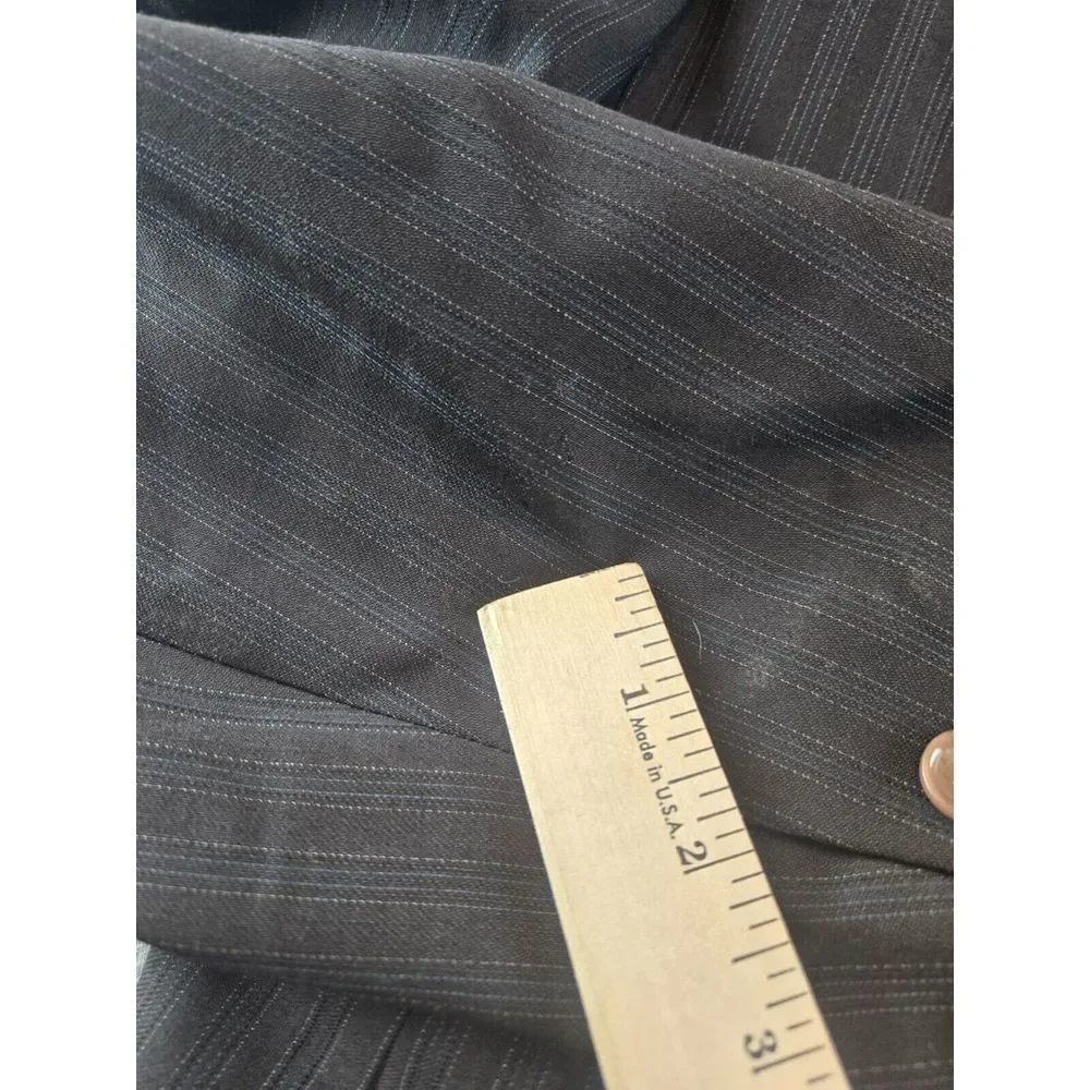 Dolce Gabbana Mens Striped Wool‎ Blazer Jacket Black Large 42R - Made In Italy